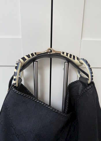 GUCCİ Klasik Siyah Yılan Desenli Keten Kadın Çanta - Görsel 3