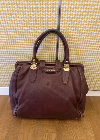 Miu Miu Miu miu vintage Klasik Kahverengi Deri Kadın Çanta