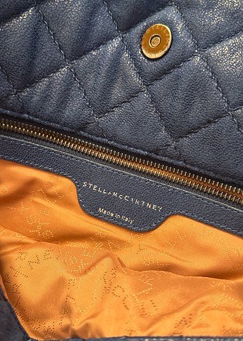 Stella Mccartney ikonik lacivert gunluk canta - Görsel 4