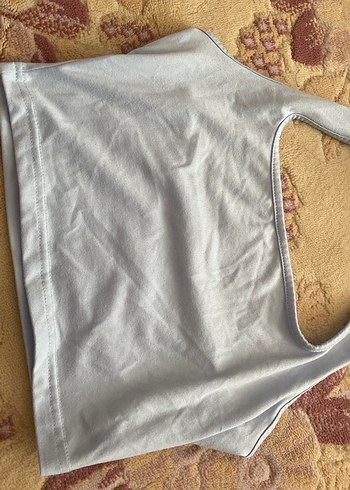 Mavi Straplez Kadın Atlet(s-m uyumlu)boyundan tek askı detaylı - Görsel 2