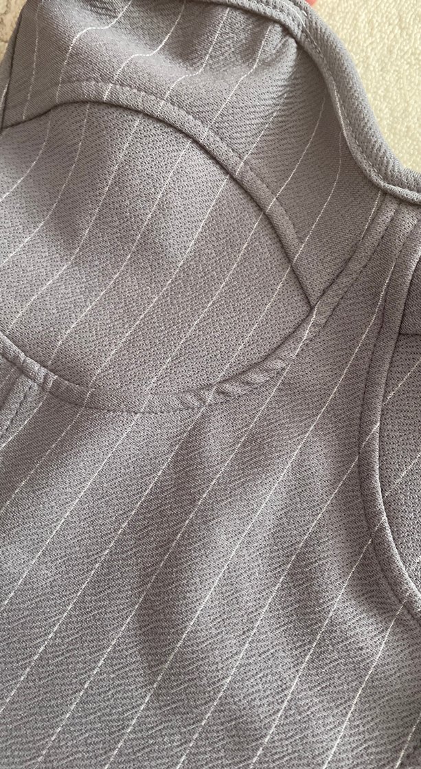 Düğmeli Gri Mini Straplez Bustiyer xs-s uyumlu(dar kalıp) - Görsel 3