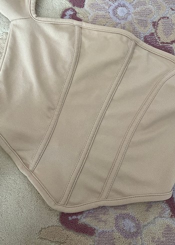 Bej Straplez Midi Büstiyer(xs-s uyumlu dar kalıp) - Görsel 2