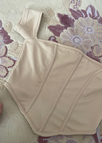 Bej Straplez Midi Büstiyer(xs-s uyumlu dar kalıp) - Görsel 3