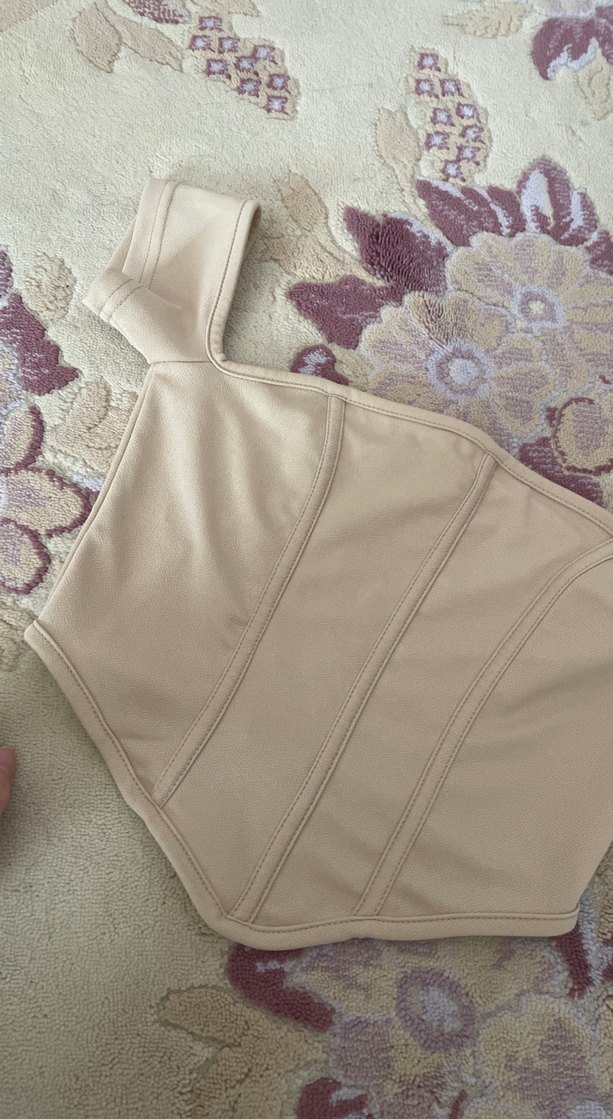 Bej Straplez Midi Büstiyer(xs-s uyumlu dar kalıp) - Görsel 3