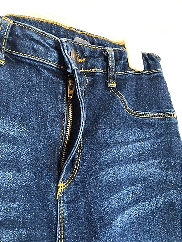 12-13 Yaş Beden mavi Renk Kız çocuk jean pantolon