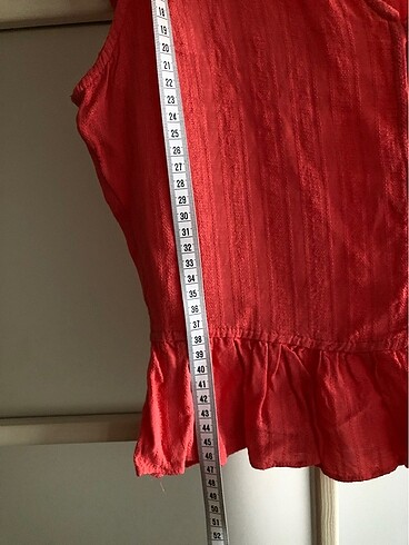 Pamuklu kumaş bluz - Görsel 7