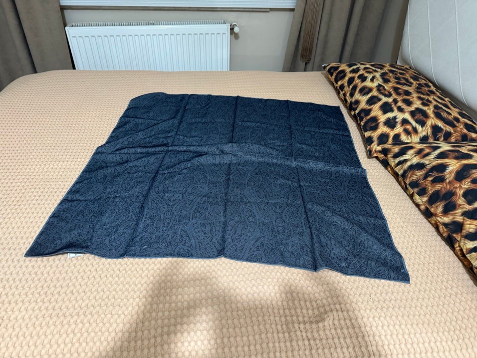 Gri Bohem Dökümlü Kadın eşarp - Görsel 3