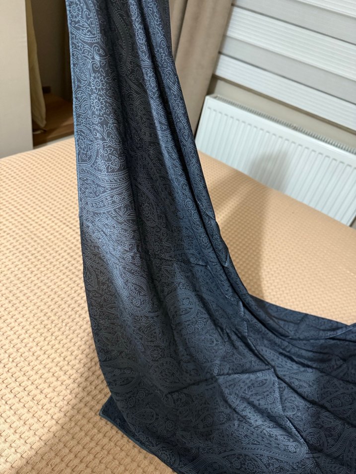 Gri Bohem Dökümlü Kadın eşarp - Görsel 2