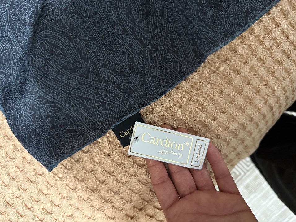 Gri Bohem Dökümlü Kadın eşarp - Görsel 4