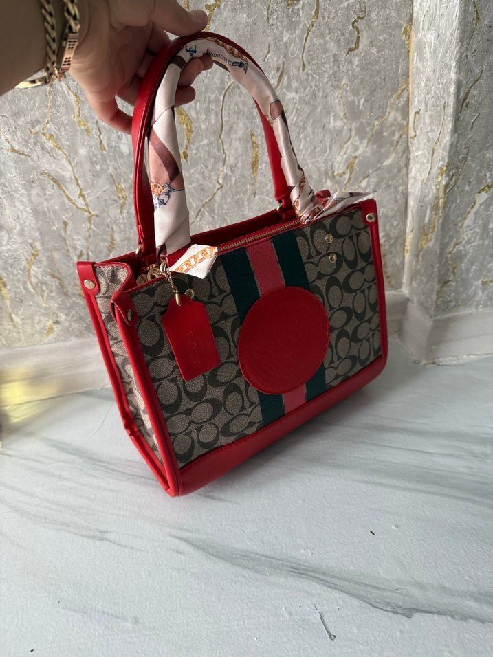 Kırmızı Baskılı Kadın El Çantası - Görsel 2