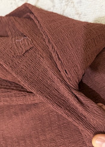 Kahverengi Kadın Örme kumaş - Görsel 4