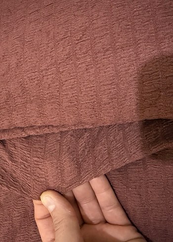 Kahverengi Kadın Örme kumaş - Görsel 5