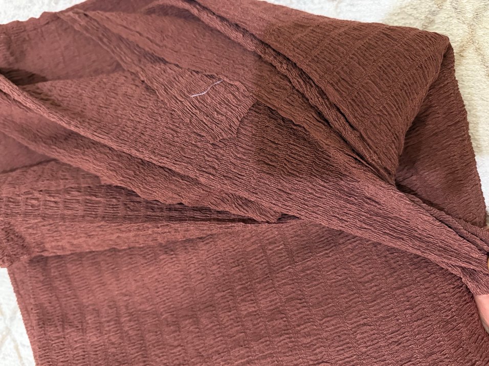 Kahverengi Kadın Örme kumaş - Görsel 3