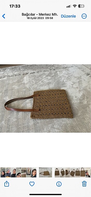  Beden camel Renk Yazlık hasır çanta