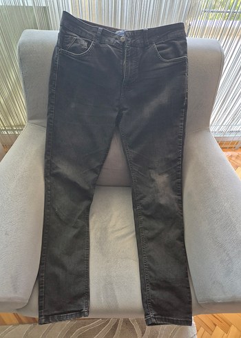Siyah Erkek Denim Jean Pantolon