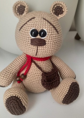 Beden Renk El Örgüsü Kahverengi Ayıcık Peluş Oyuncak
