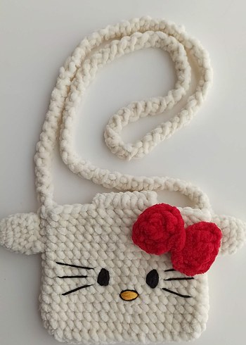 Diğer Beyaz hello kitty Figürlü Peluş Çanta