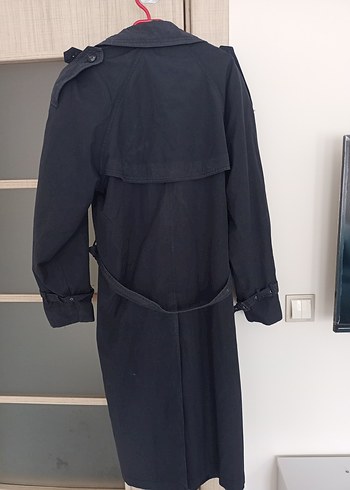 Kemerli Lacivert Erkek Süet Trençkot - Görsel 2