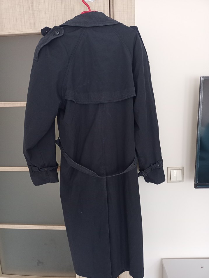 Kemerli Lacivert Erkek Süet Trençkot - Görsel 2