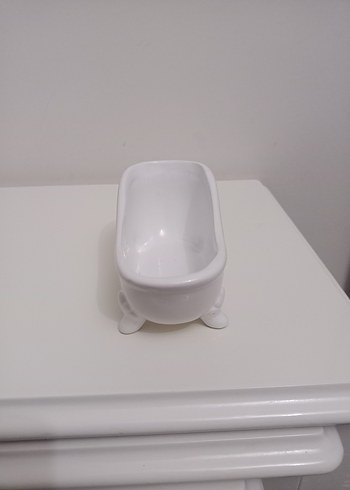 Beyaz Küçük Küvet Şeklinde Banyo sabunluk - Görsel 2