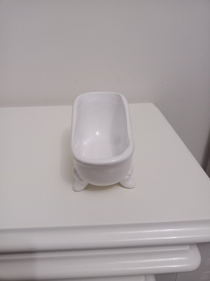 Beyaz Küçük Küvet Şeklinde Banyo sabunluk - Görsel 2