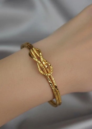 Altın kaplama Aşk düğümlü Ajda Bileklik 22 ayar - Görsel 4