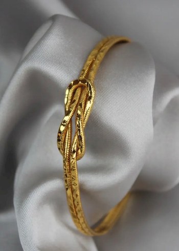 Altın kaplama Aşk düğümlü Ajda Bileklik 22 ayar - Görsel 2