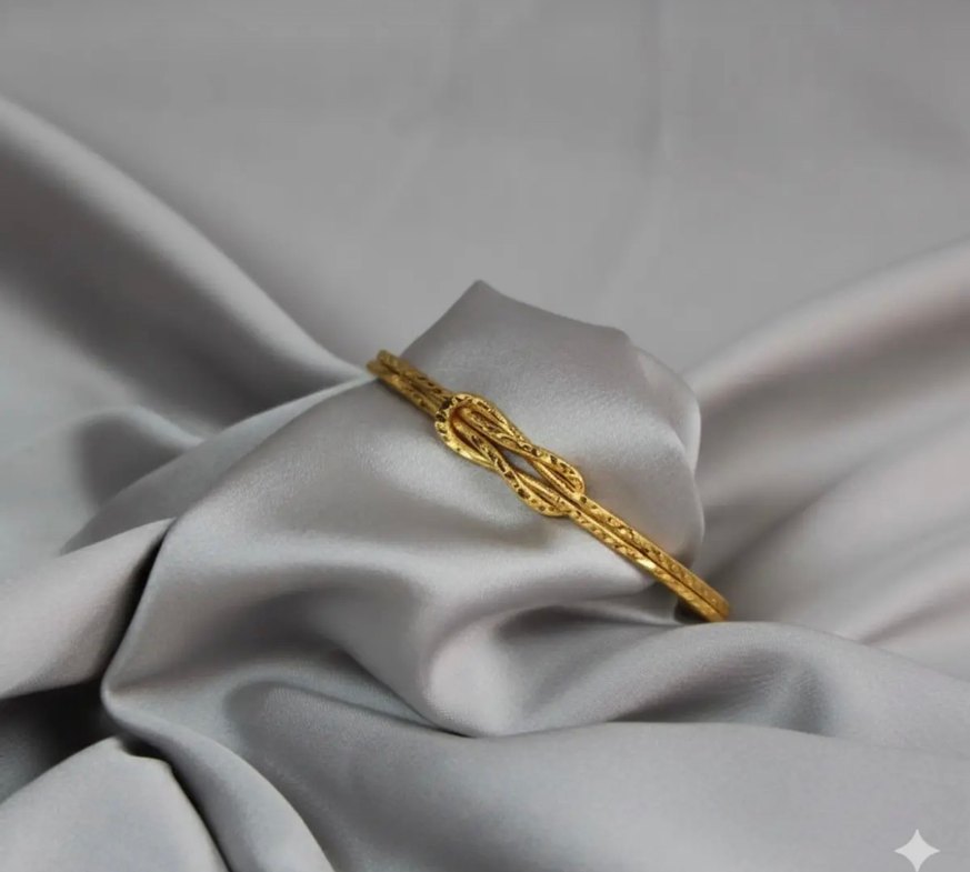 Altın kaplama Aşk düğümlü Ajda Bileklik 22 ayar - Görsel 3