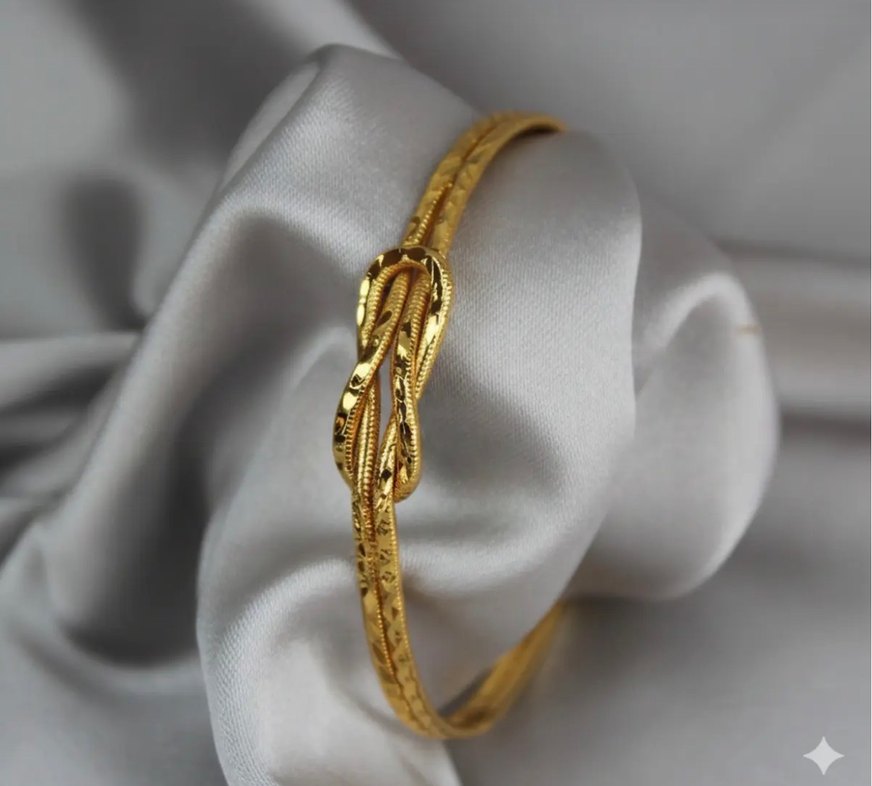 Altın kaplama Aşk düğümlü Ajda Bileklik 22 ayar - Görsel 2