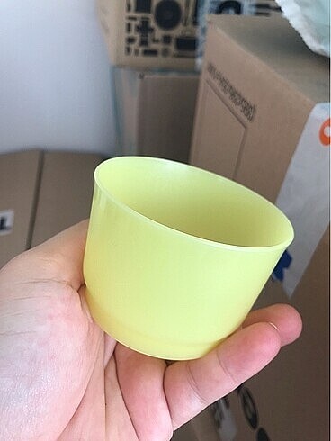  Beden sarı Renk Tupperware minik sarı kap