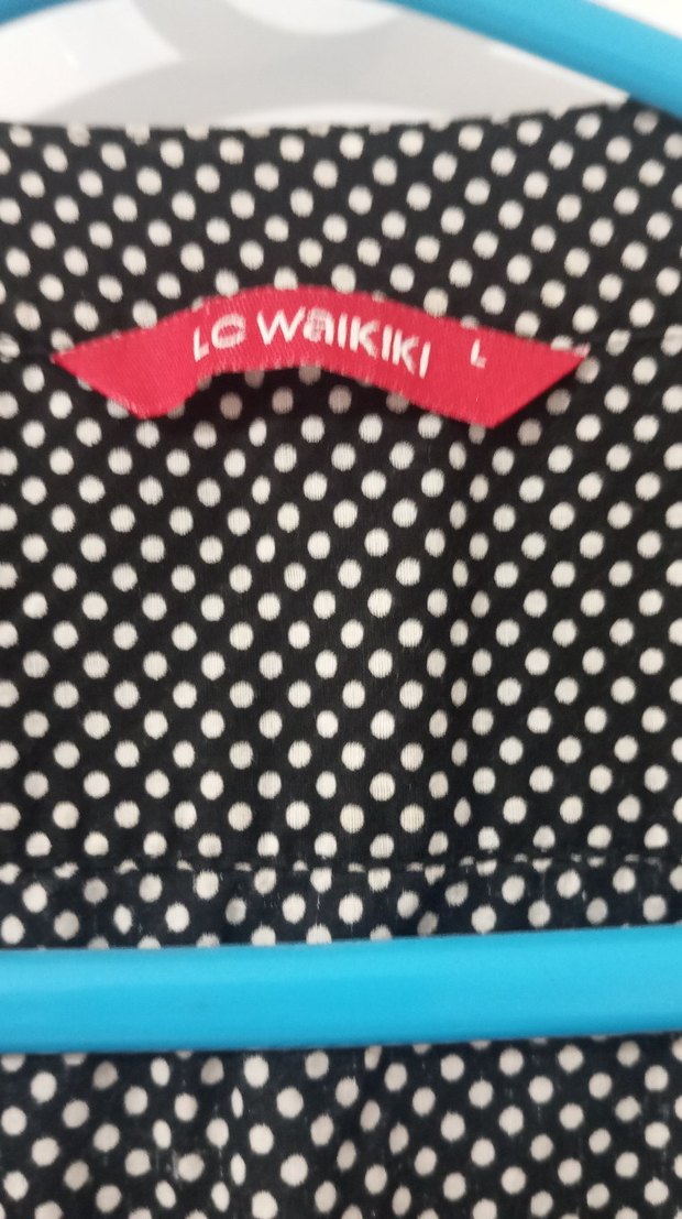 Gri Puantiyeli V Yaka Kısa Kollu Gömlek - Görsel 4