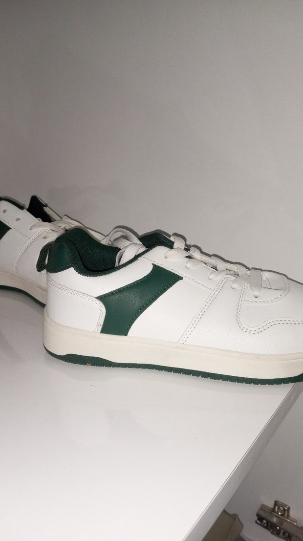 Beyaz Bağcıklı Kadın Sneaker - Görsel 2