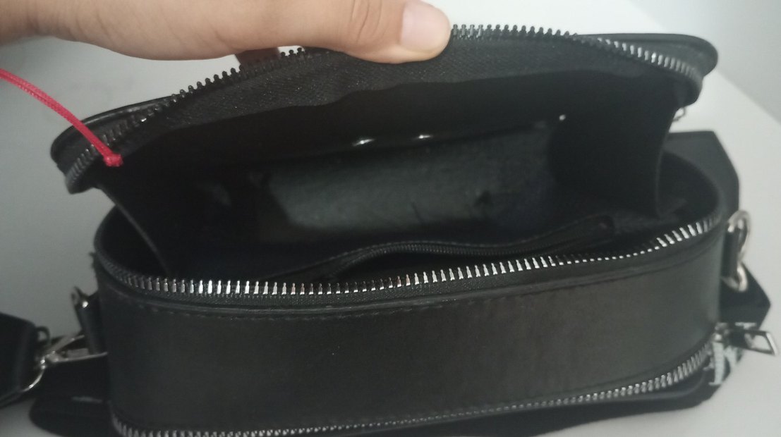 Siyah Deri Kadın omuz Çantası - Görsel 4