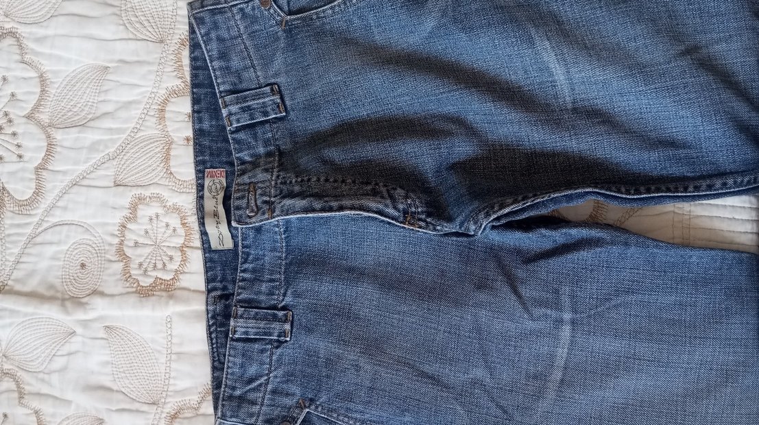 Düğmeli Mavi Kadın Denim Midi Jean - Görsel 2