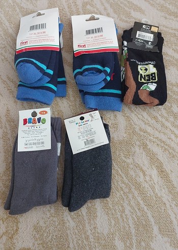 Çocuklar için Çok Desenli Erkek Çorapları - Görsel 2