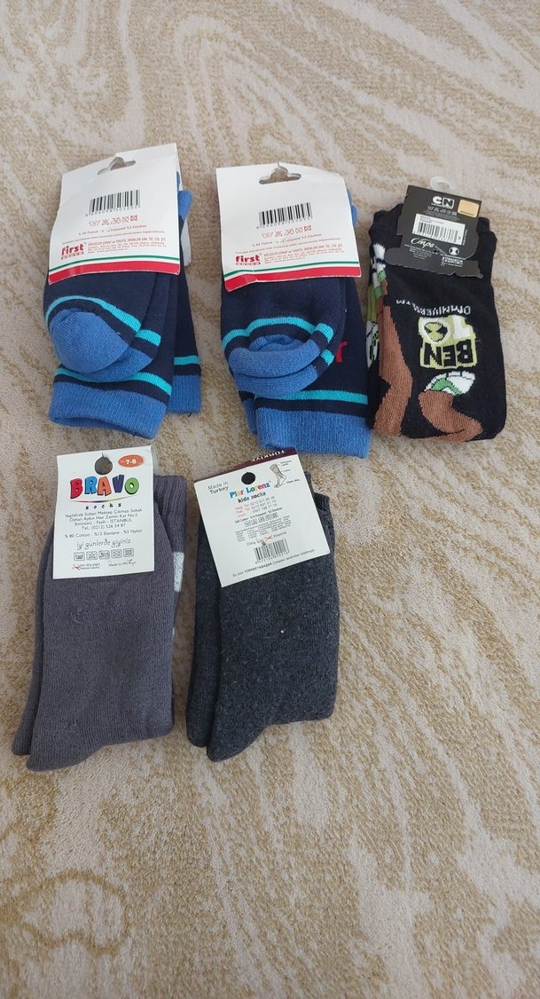 Çocuklar için Çok Desenli Erkek Çorapları - Görsel 2