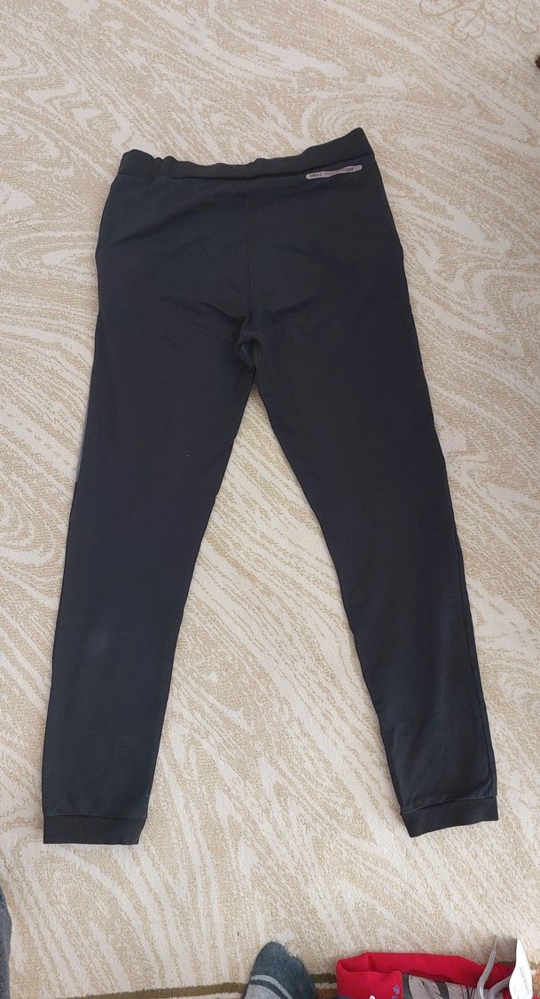 gri ve siyah renk unisex  penye eşofman - Görsel 2