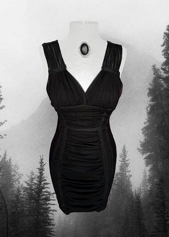 Gothic Büzgülü Elbise 