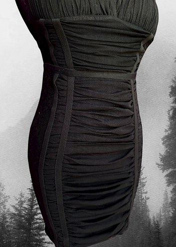 Killstar Gothic Büzgülü Elbise