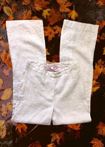 Vintage Simli Çizgili Pantolon 