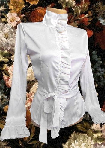 American Vintage Victorian Fırfırlı Saten Gömlek