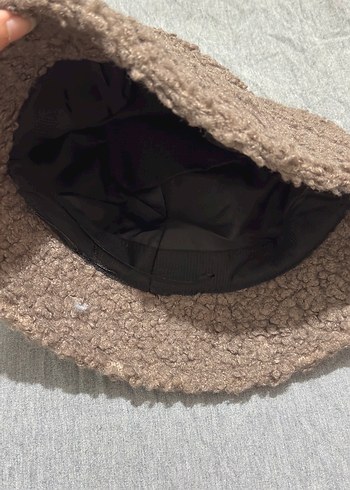 Kahverengi Kadın Peluş Şapka - Görsel 2