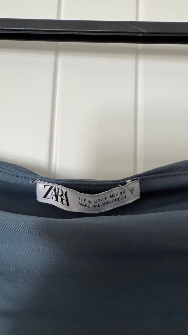 Uzun Drapeli Lacivert Kadın Elbise - Görsel 4