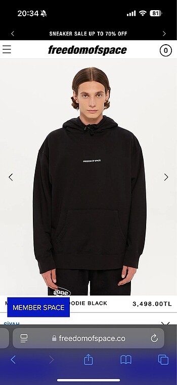 freedom of space sweatshirt