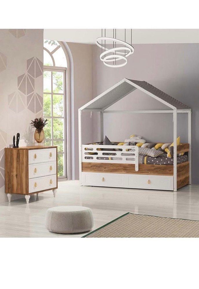 Diger Gri Çocuk Yatağı Çekmeceli - Görsel 2