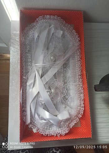 Diğer Beyaz Dantel Vintage Düğün Aksesuar Seti Nisan yüzük tepsisi
