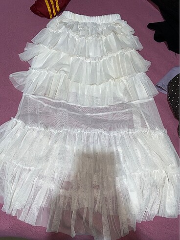 American Vintage katli firfirli uzun sifon etek