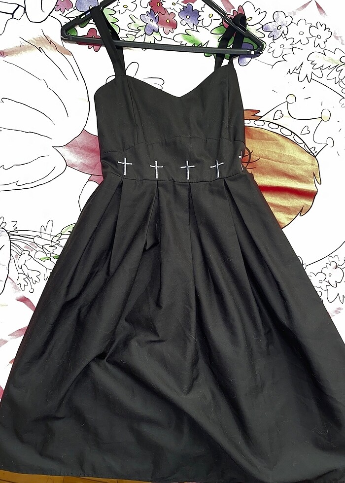 gotik elbise set dollskill tarzı s-m - Görsel 2