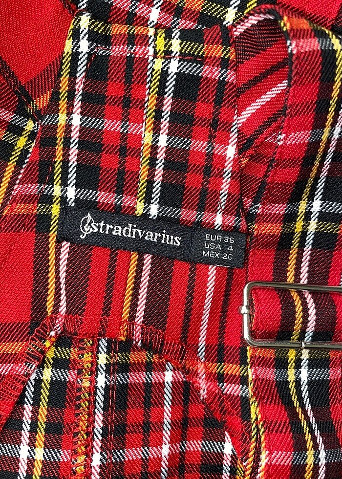 vintage ekose salopet - Görsel 3