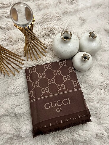 Gucci Gucci çift taraflı kaşmir ipek şal